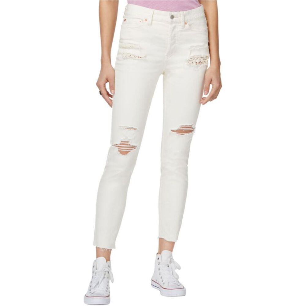 Free People Womens Ripped Tapered Skinny Jeans, NWT